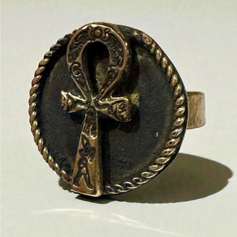 ANKH Key of Life Copper Handmade Ring. New.